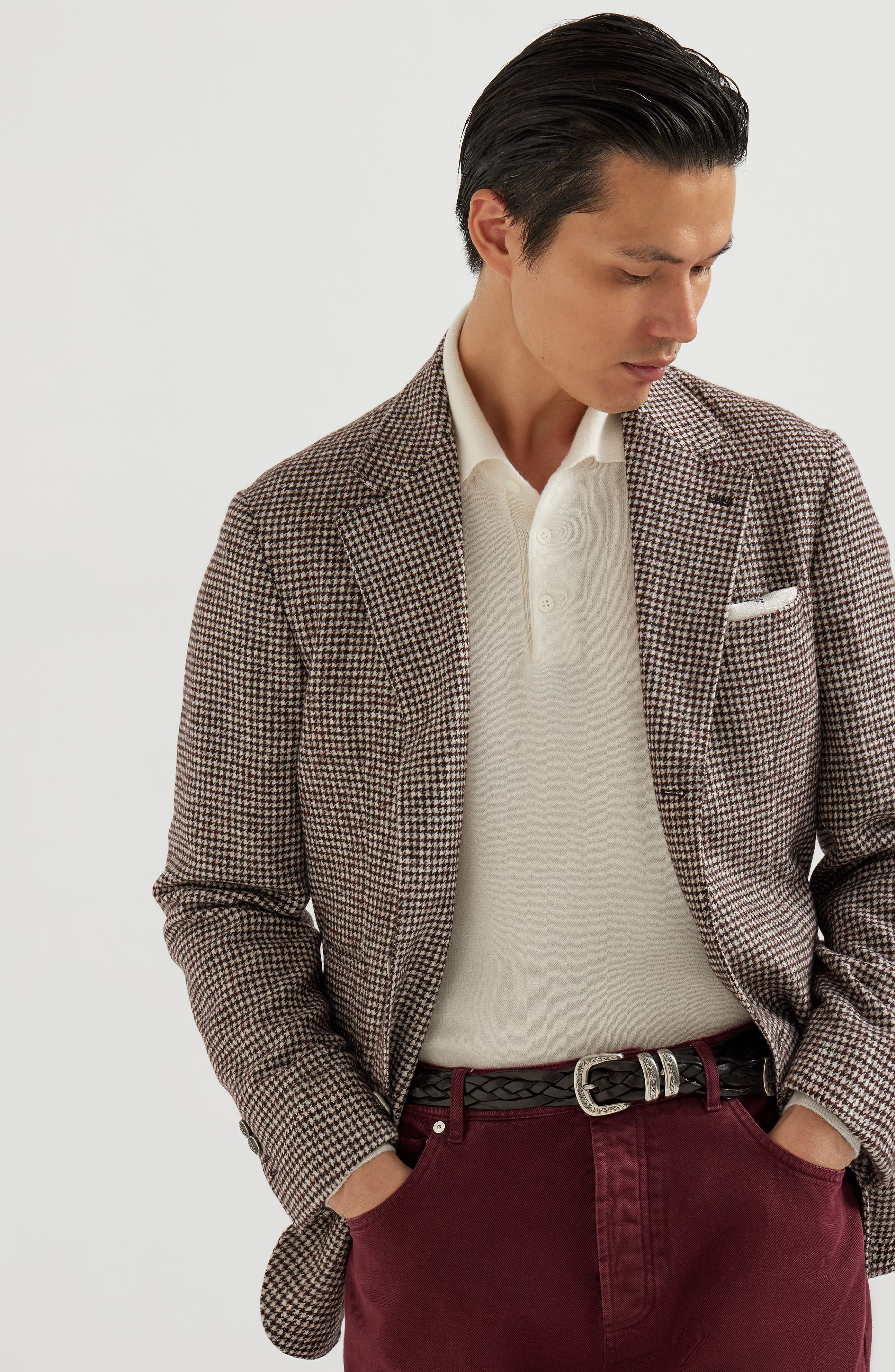 Brunello Cucinelli Polo-style sweater in Panama at Nordstrom - 5
