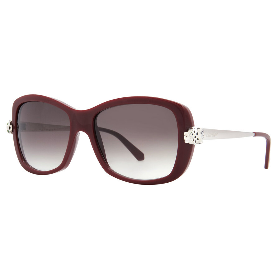 Cartier Panthere de Cartier Grey Square Ladies Sunglasses CT0066S 002 55 - 2