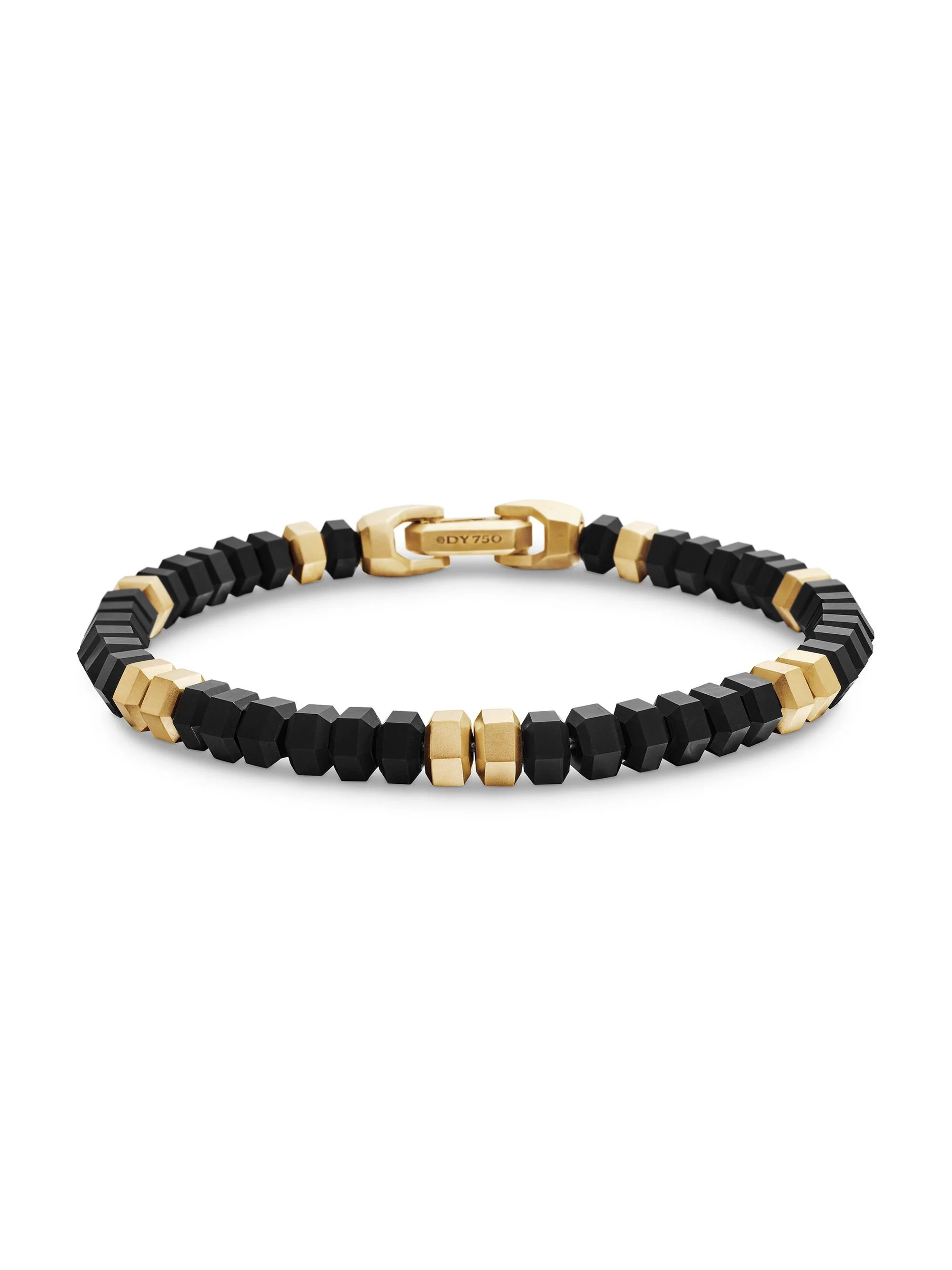 Men's Hex Bead Bracelet - Black Onyx - 1