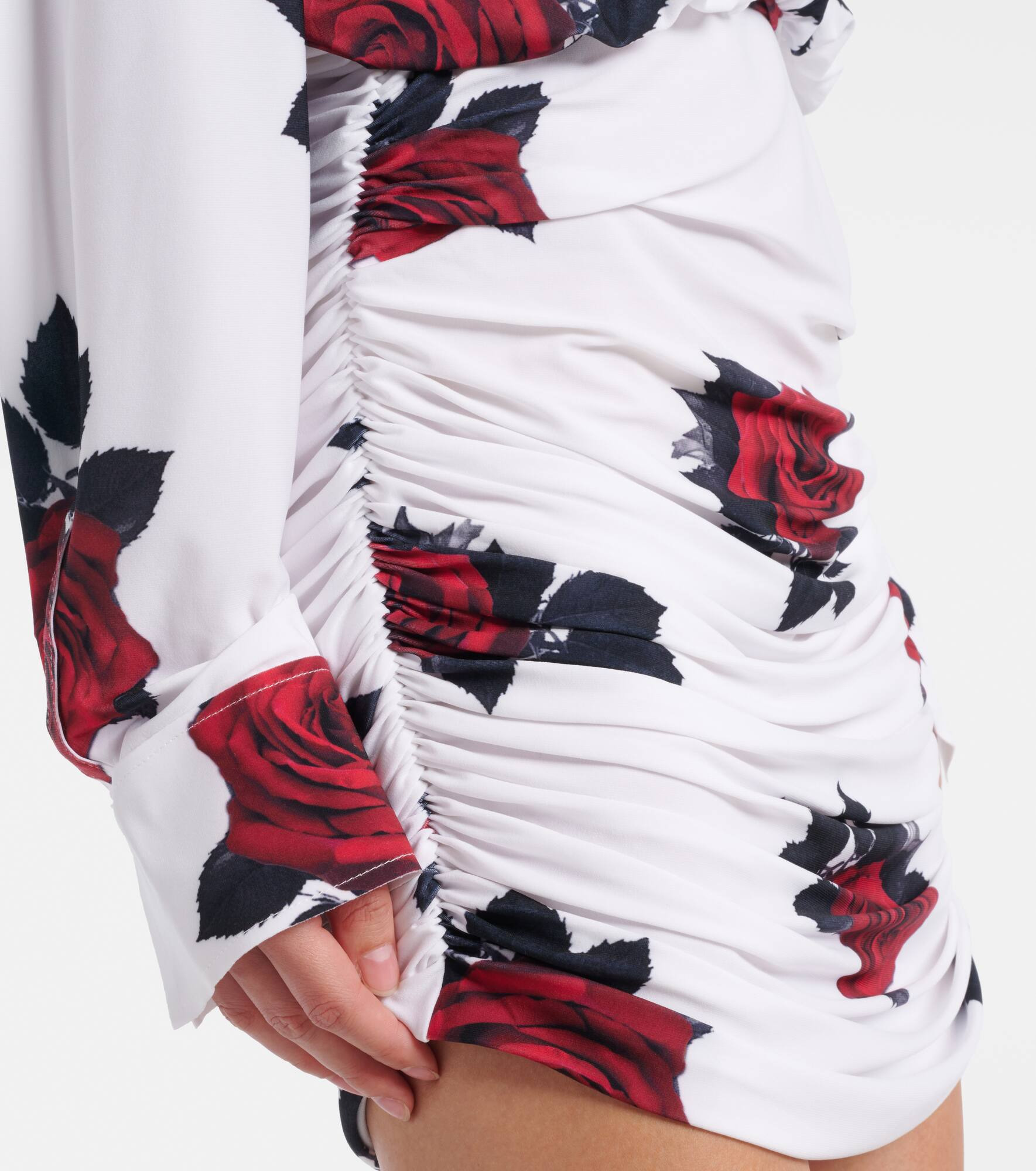 Printed jersey minidress - 5