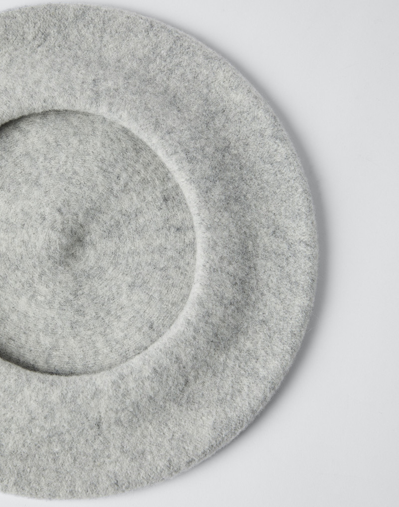 Brunello Cucinelli Wool beret with Precious detail outlook