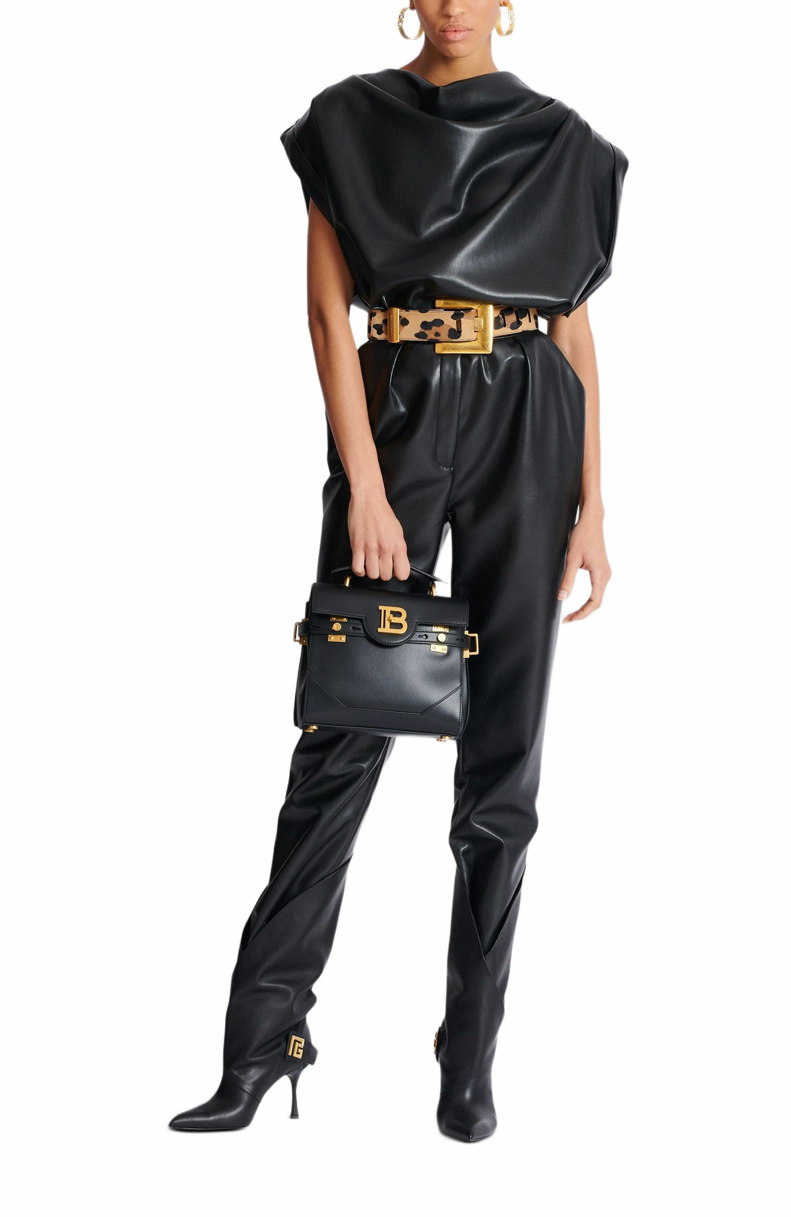 Balmain Smooth leather B-Buzz 23 bag in Black at Nordstrom - 5