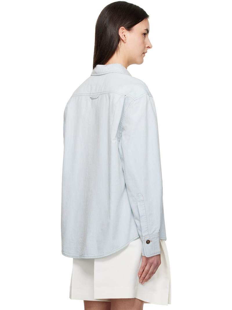 Blue Oversized Denim Shirt 3