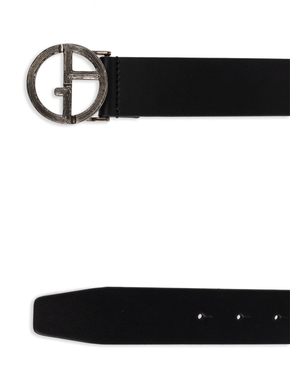 GA-logo leather belt - 2