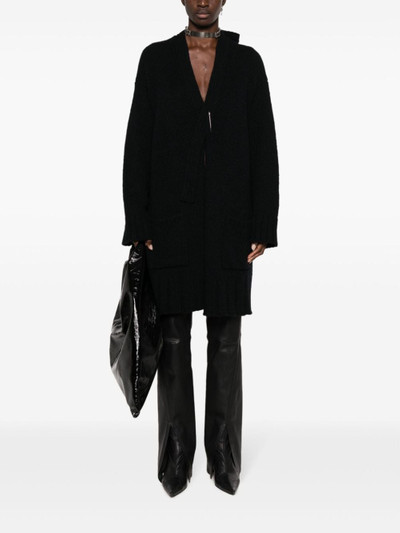 Yohji Yamamoto asymmetric V-neck cardi-coat outlook