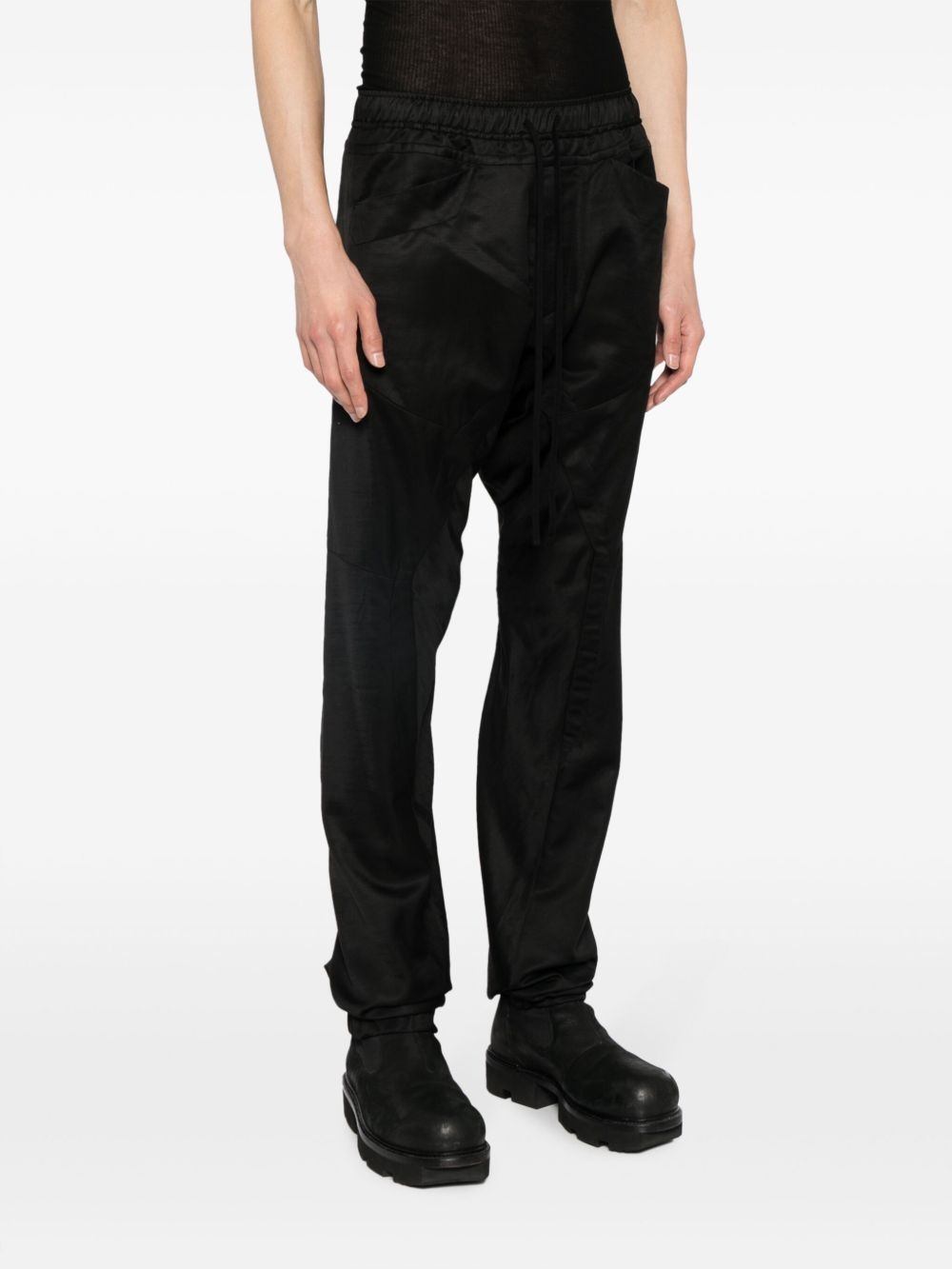 drawstring-waist skinny trousers - 3