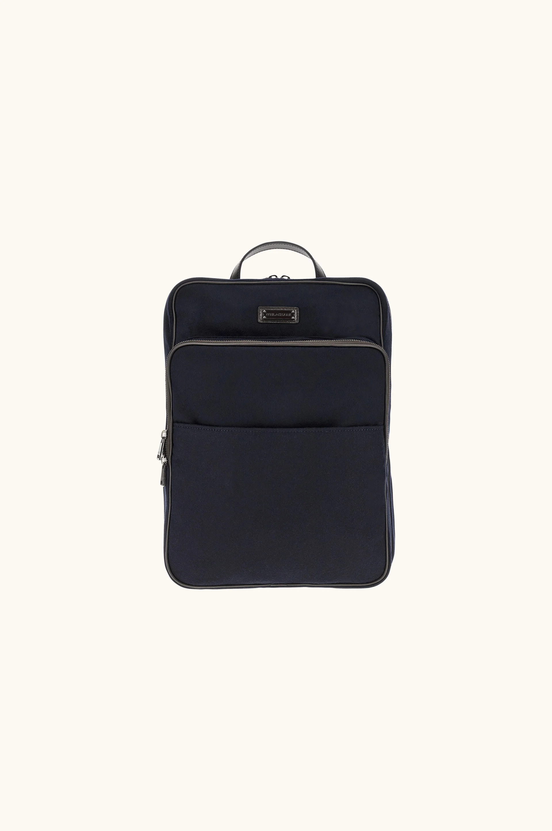 CASHMERE BACKPACK WITH LEATHER TRIMS - 1