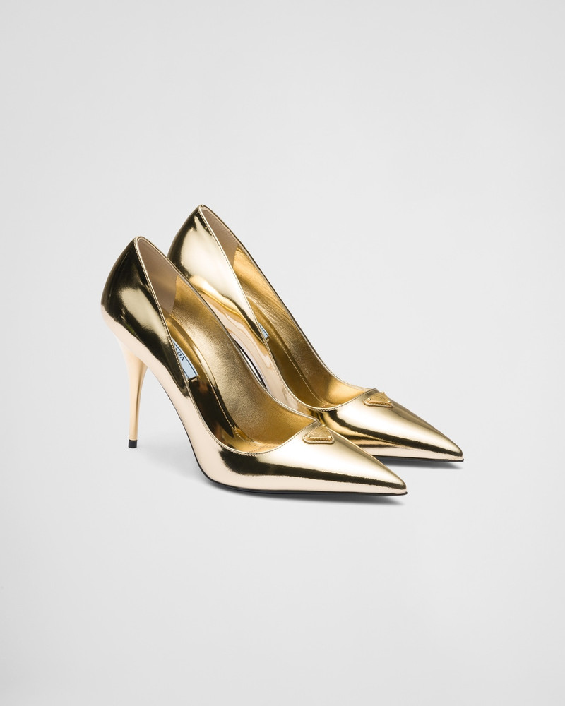 Metallic leather pumps 2
