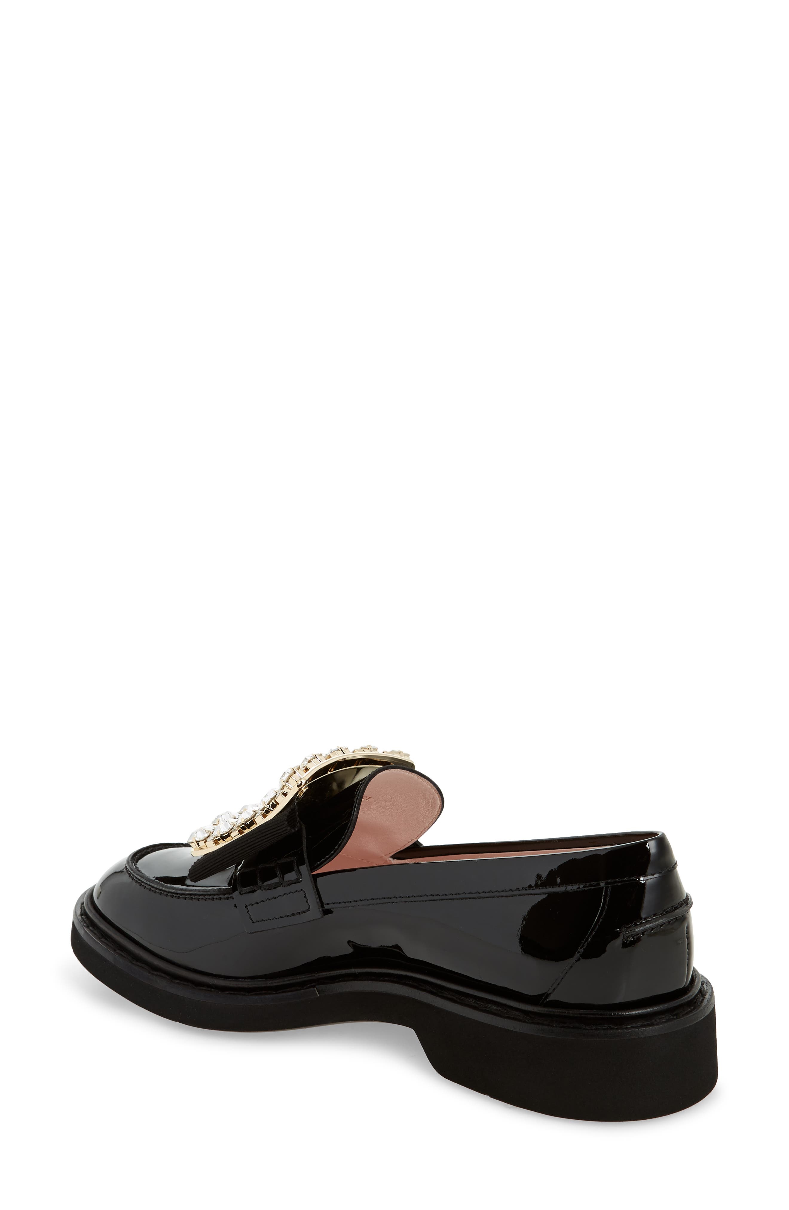 Roger Vivier Viv Rangers Crystal Buckle Loafer in Black/Crystal at Nordstrom - 2