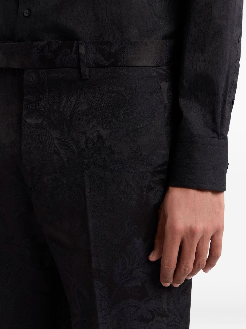 paisley-jacquard trousers - 4