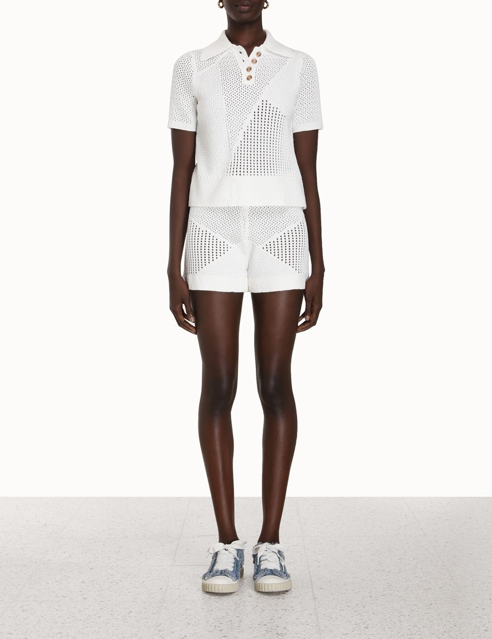 RAIE MESH KNIT SHORTS - 2