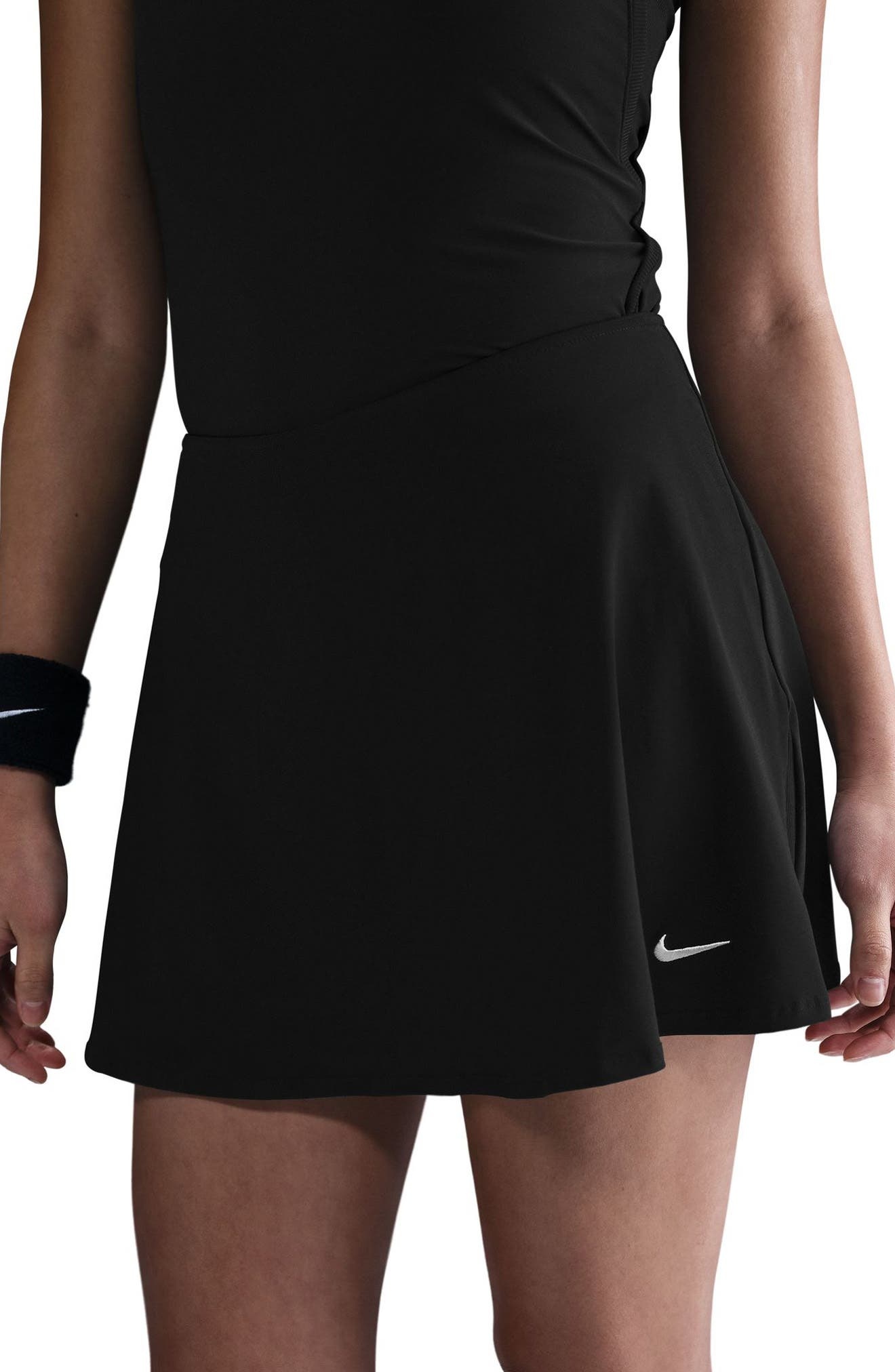 Nike Victory Dri-FIT Mid-Rise Tennis Skort in Black/White at Nordstrom - 3