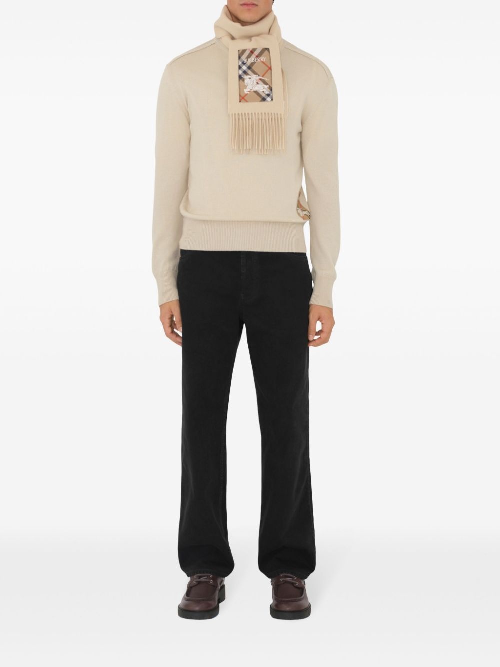 cashmere fringed scarf - 3
