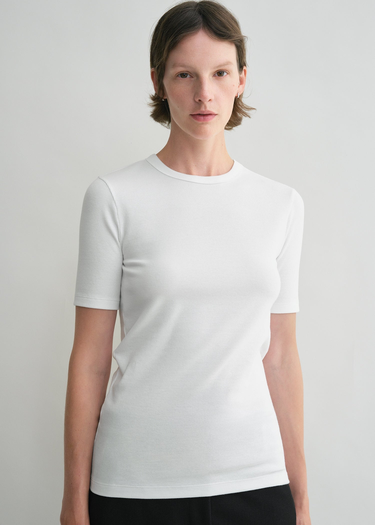 Classic rib tee white - 5