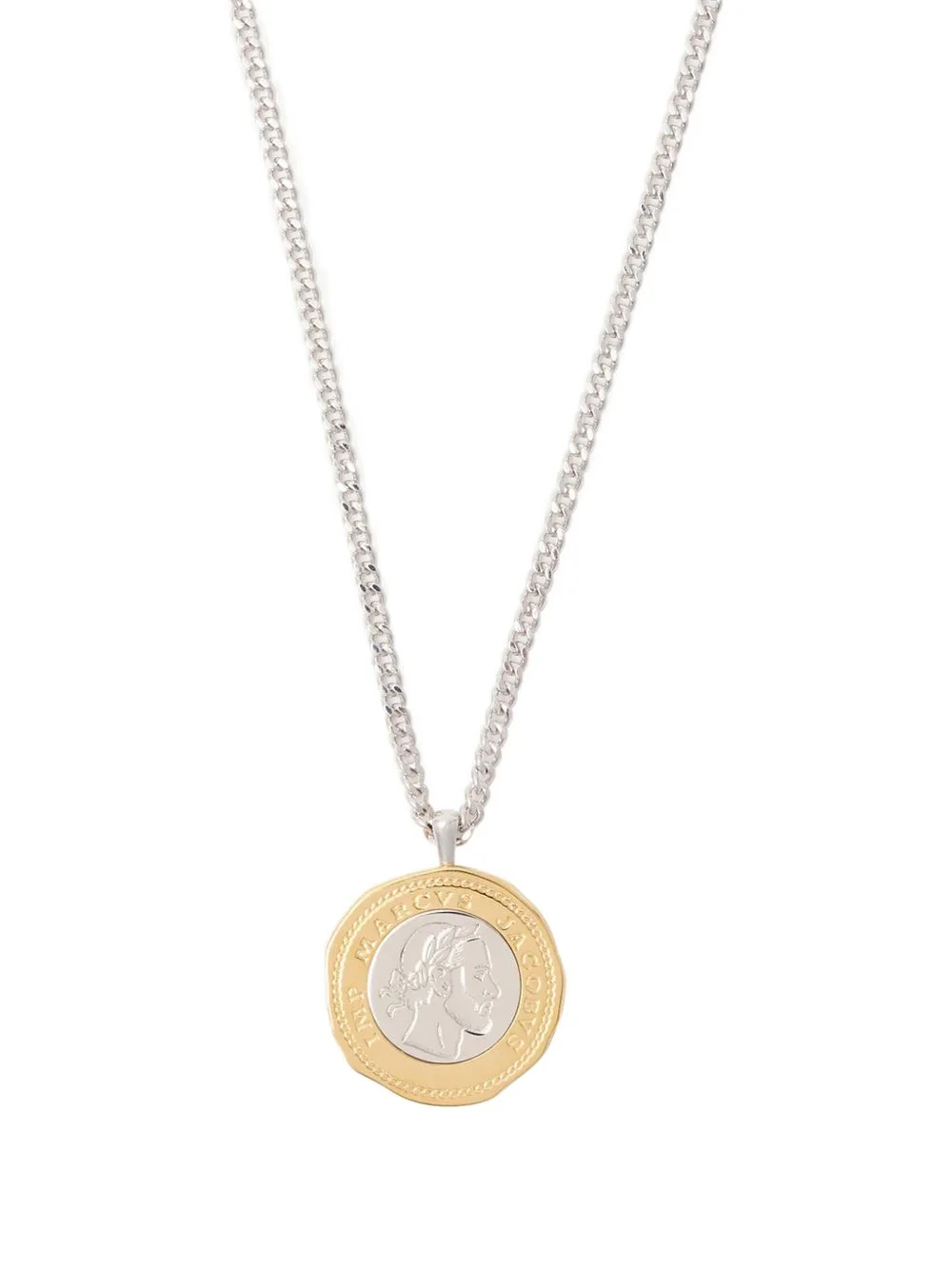 x Marc Jacobs The Coin Pendent brass necklace - 1