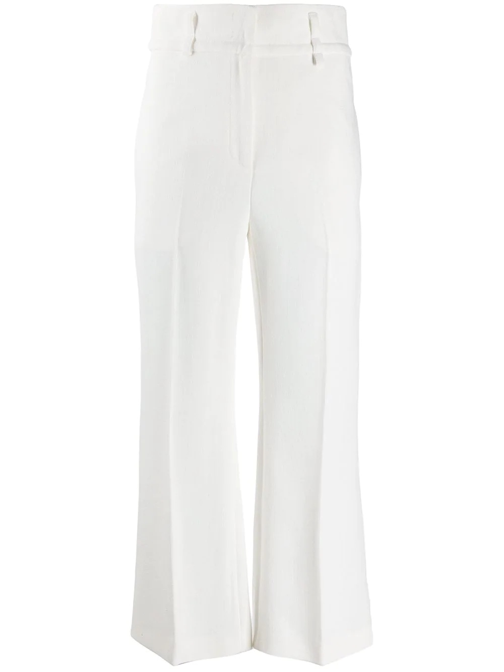 flared cropped trousers - 1