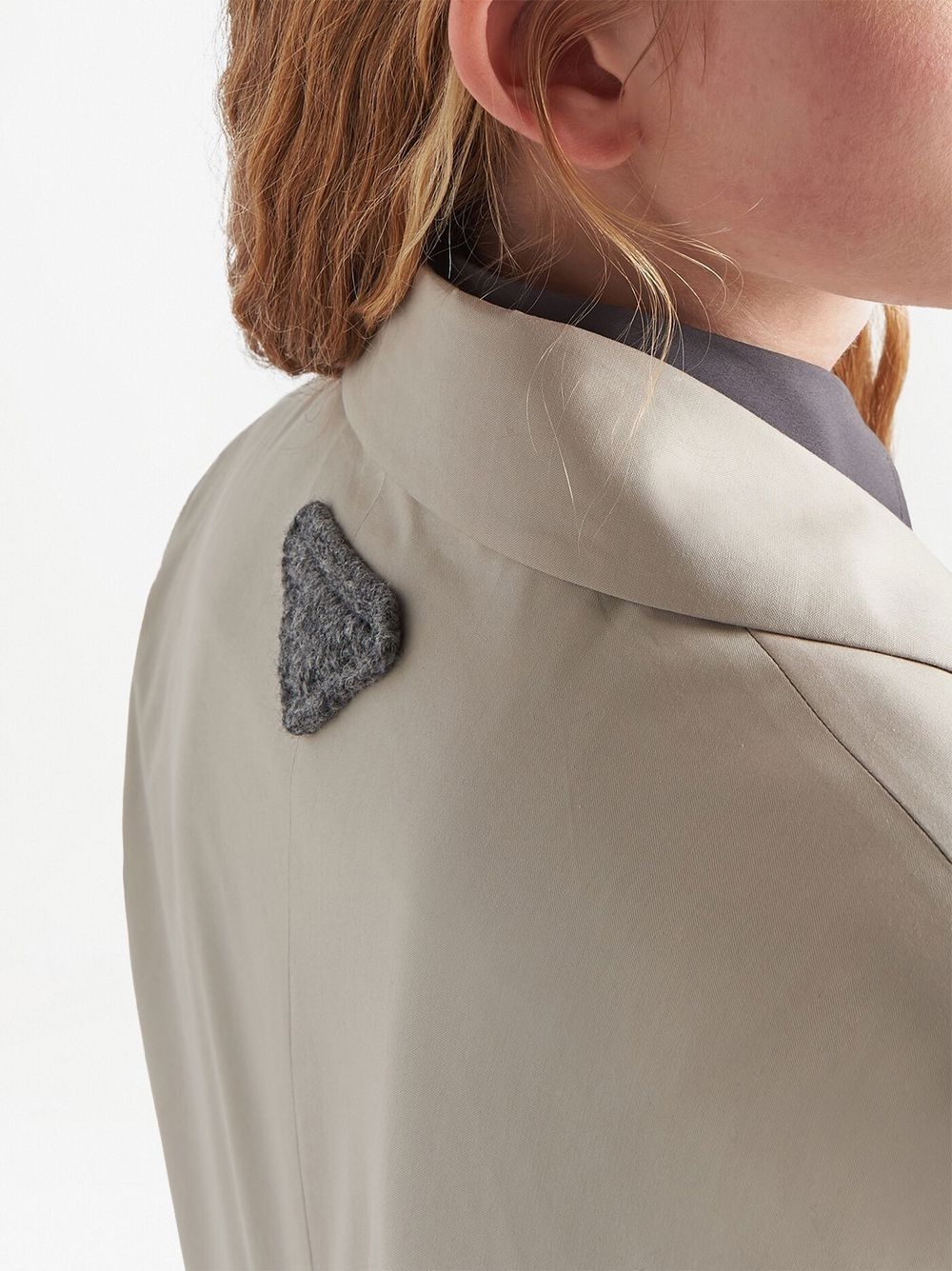 single-breasted cotton coat - 5