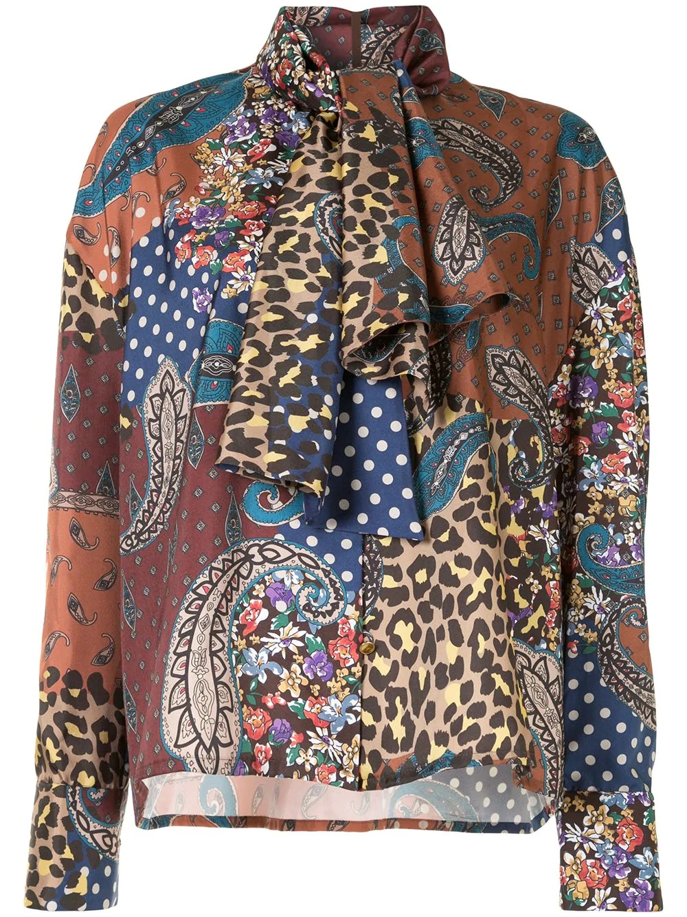 paisley print blouse - 1