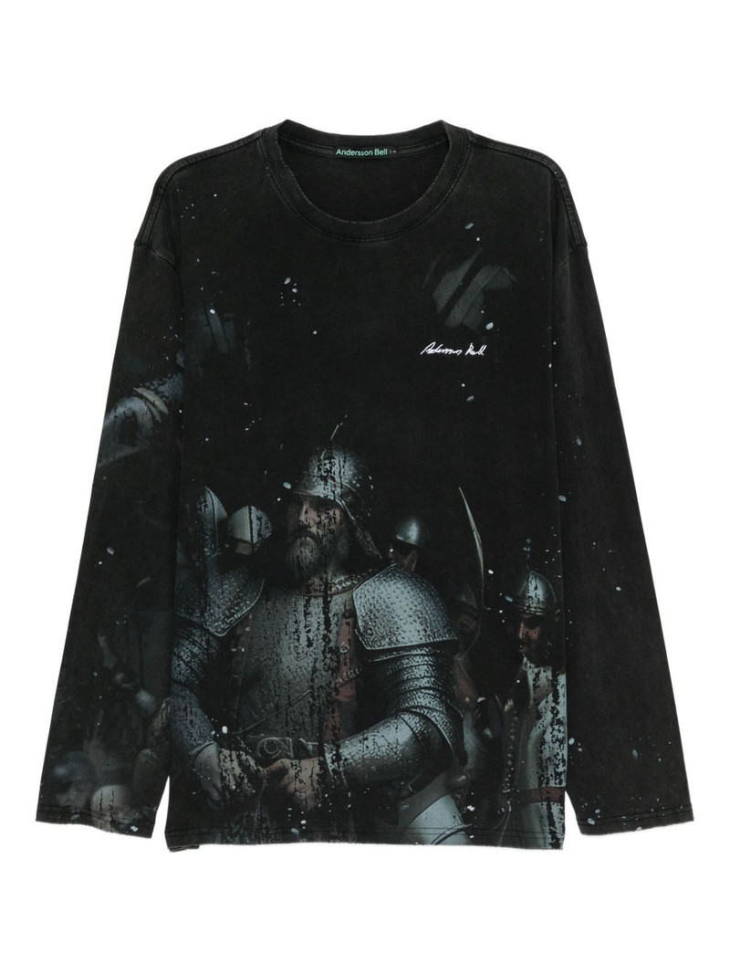 knight-print T-shirt 1