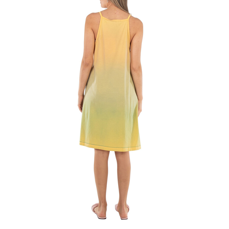 Acne Studios Ladies Yellow Brown Screen Print Dress - 3