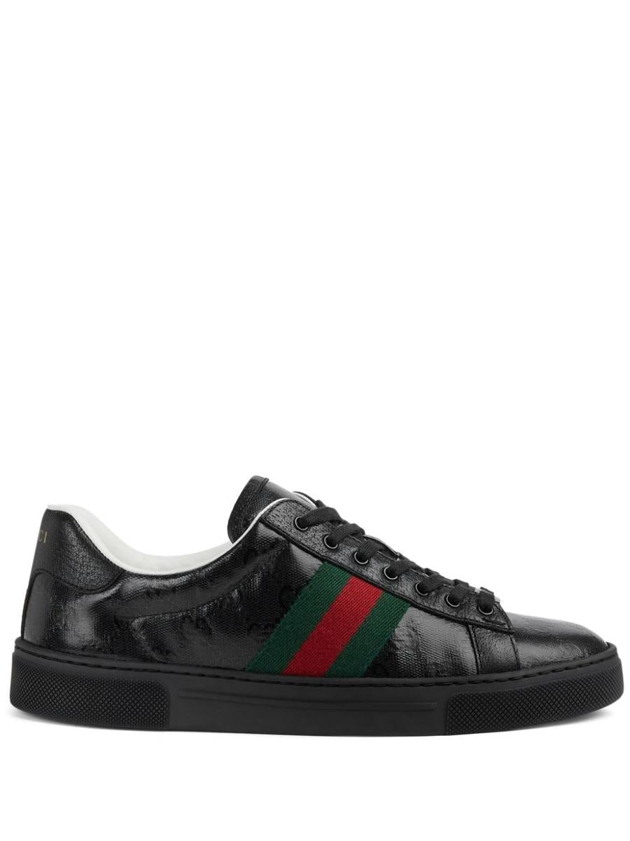 GUCCI ACE WEB DETAIL SNEAKERS - 1