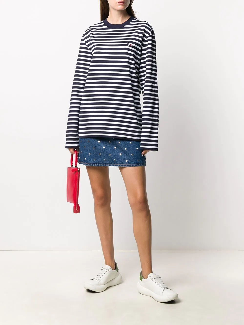 fox-embroidered striped T-shirt - 3