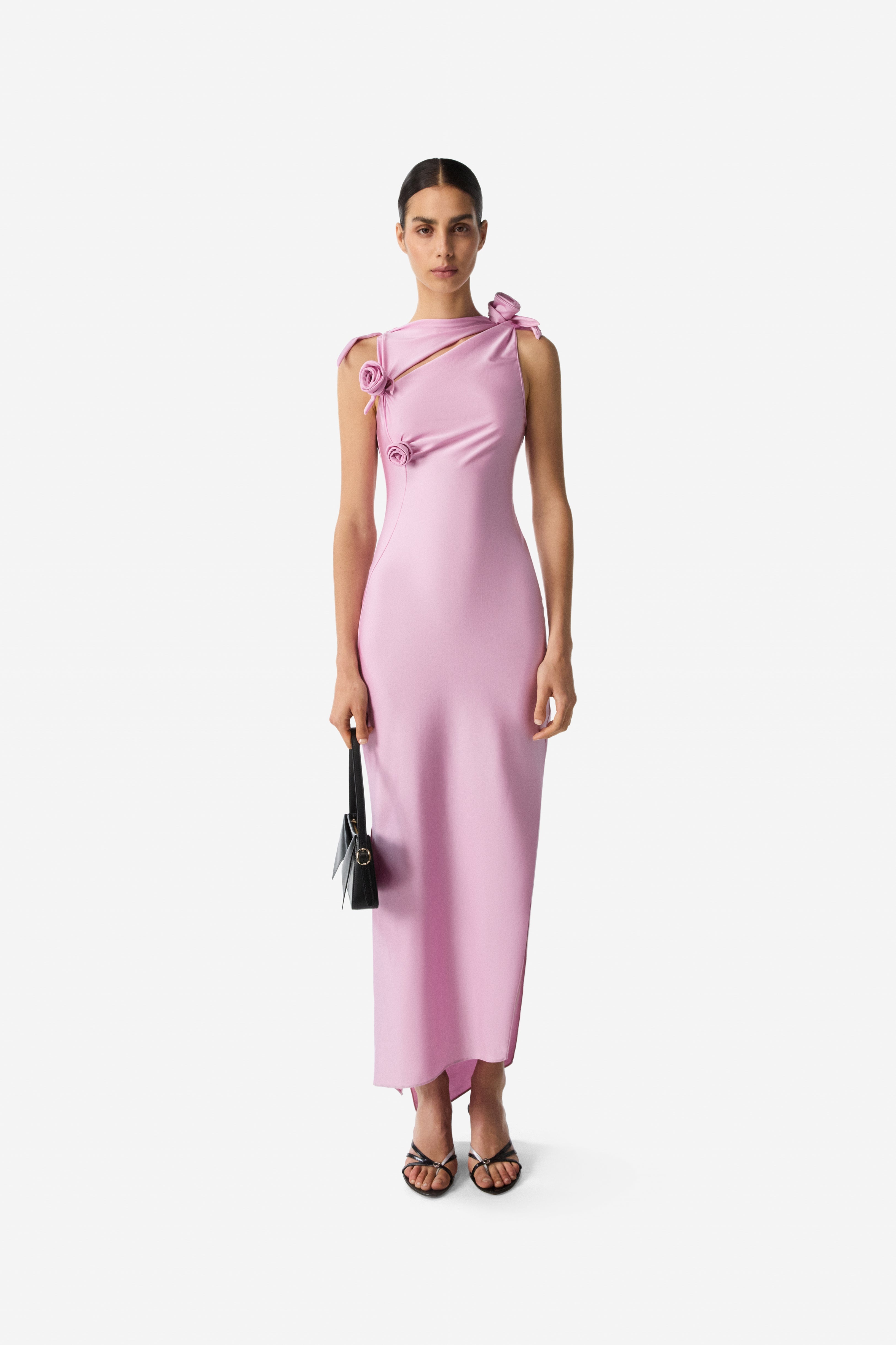 Asymmetric Flower Gown - 2