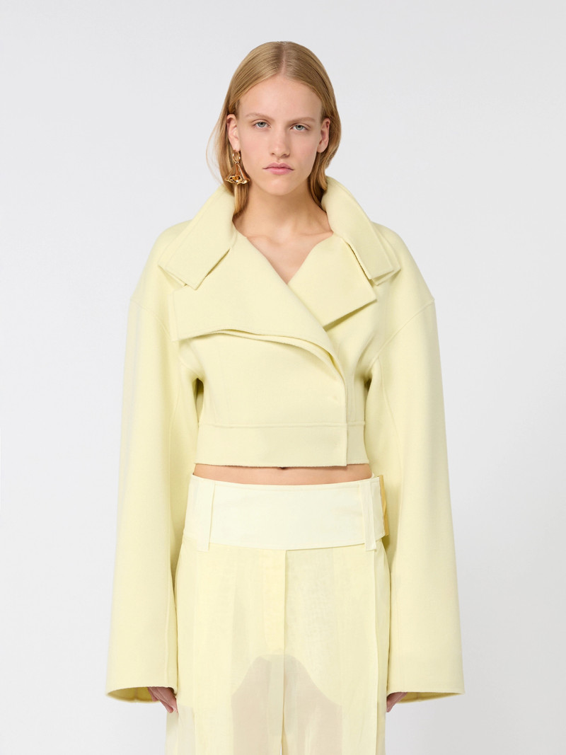 PACCA Pure wool biker jacket - LIGHT YELLOW 3