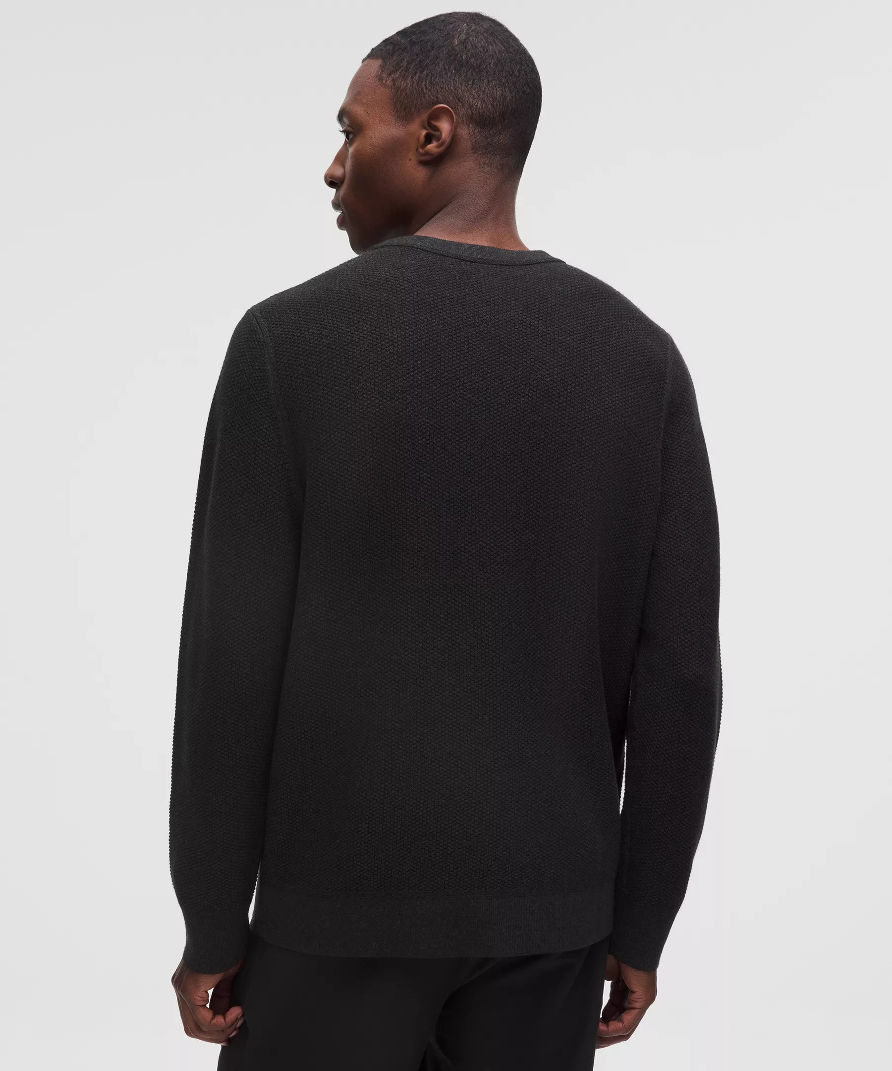 Textured Knit Crewneck Sweater - 3