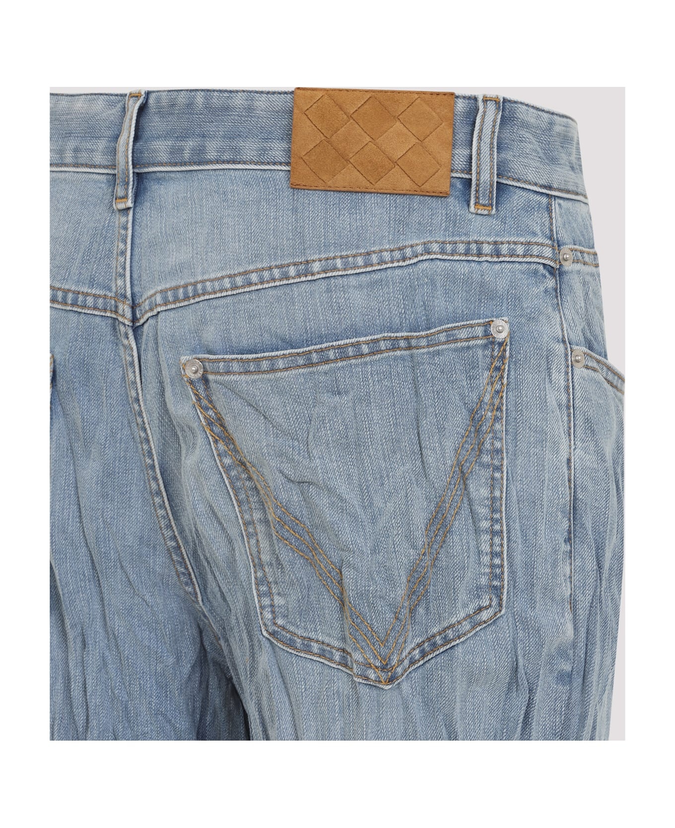 Crushed Denim Pants - 5