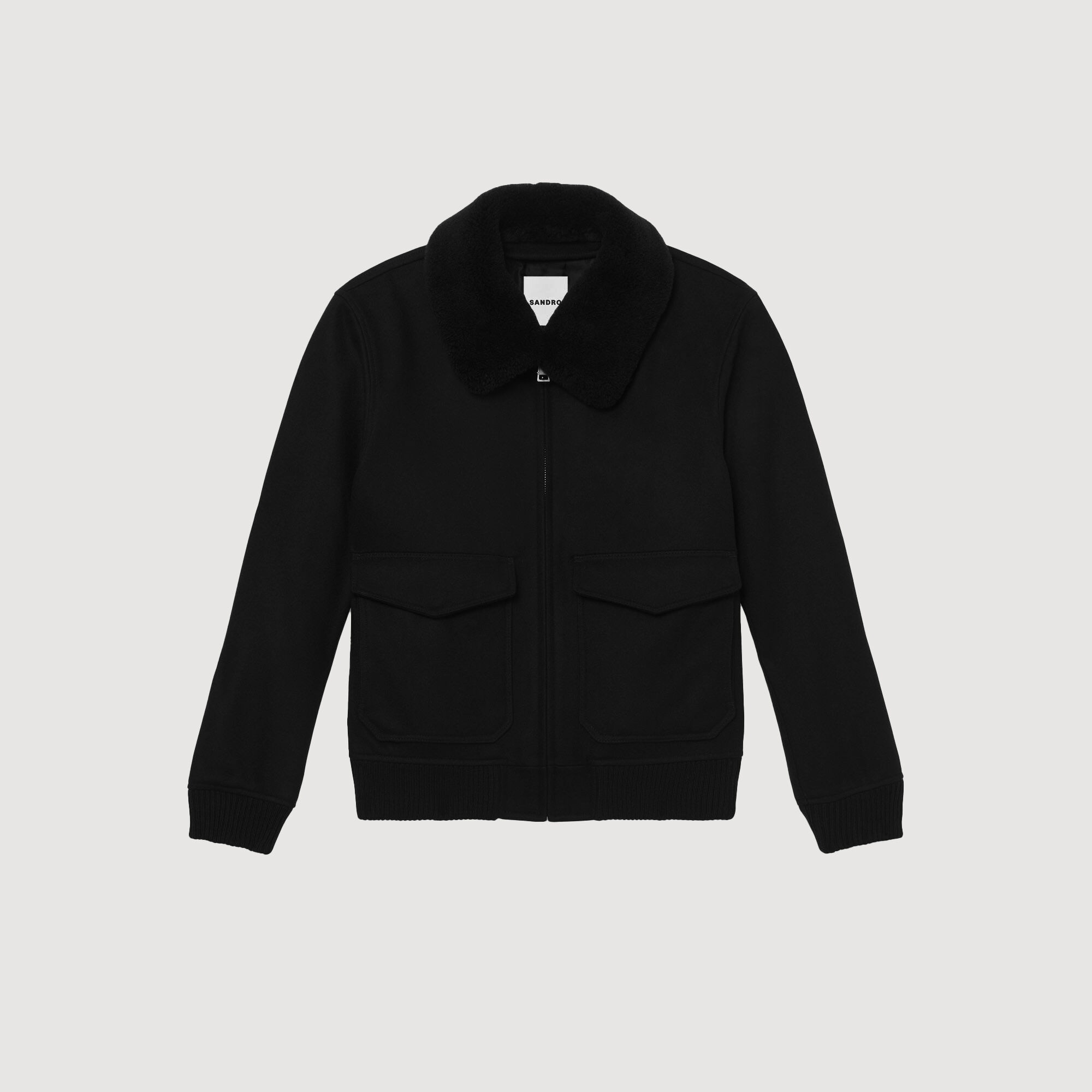 AVIATOR JACKET WITH SHEEPSKIN COLLAR - 1