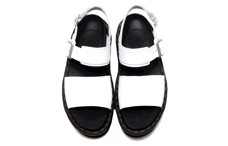 (WMNS) Dr. Martens Voss Leather Thick Bottom Sandals White 26725100 - 4