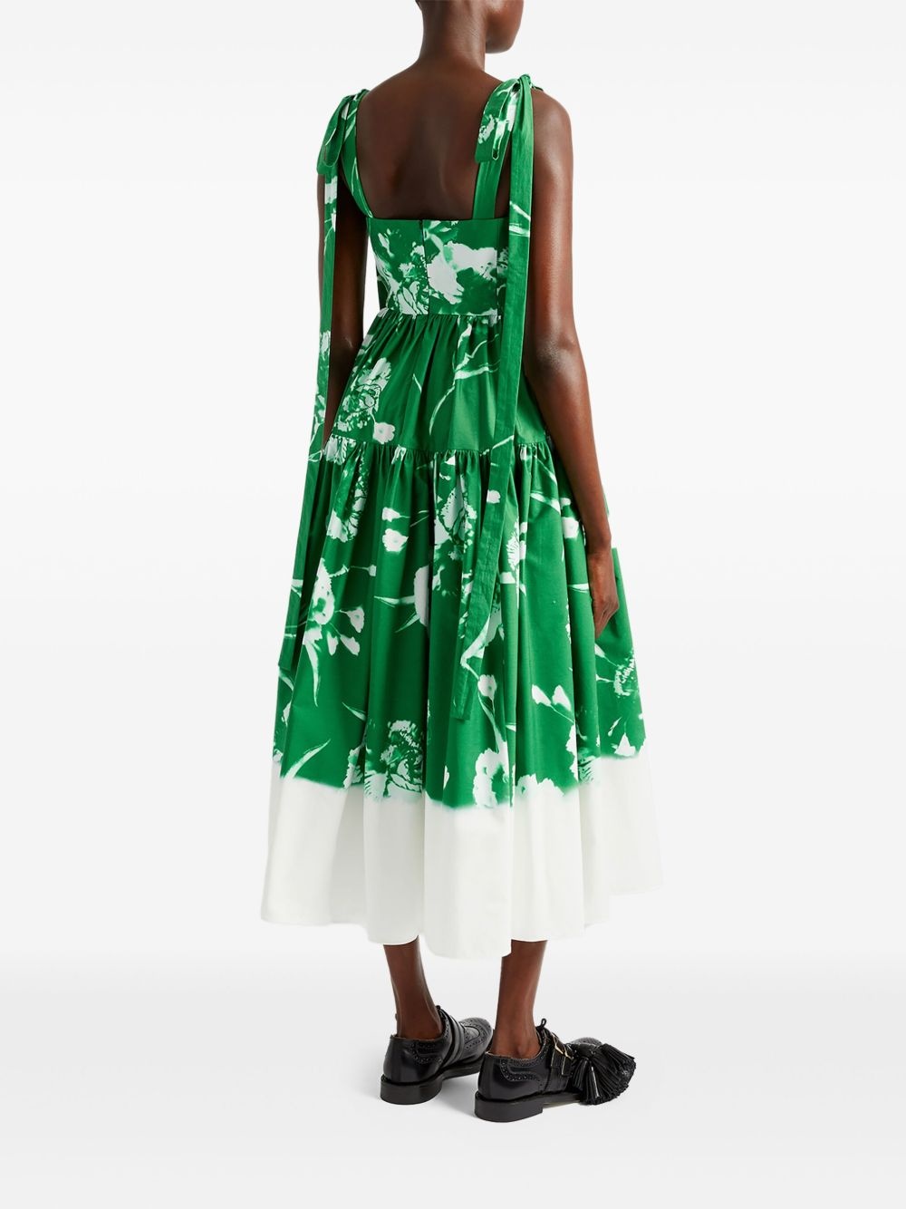 floral-print midi dress - 4