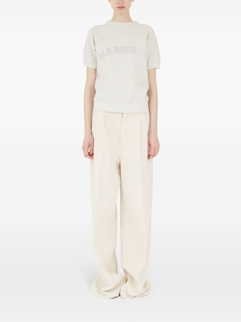 Maison Margiela logo-print cotton sweatshirt outlook