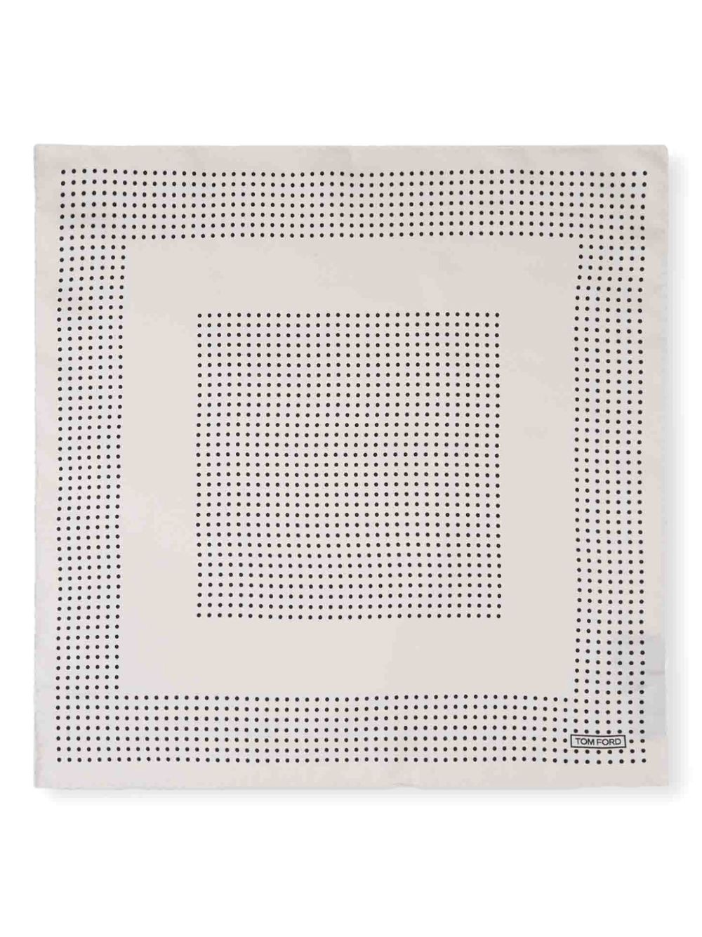 polka dot-print silk scarf - 1
