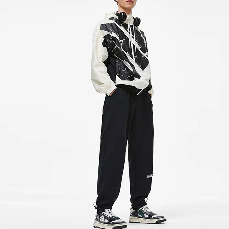 Li-Ning BadFive Woven Hooded Windbreaker 'Black White' AFDT059-4 - 5