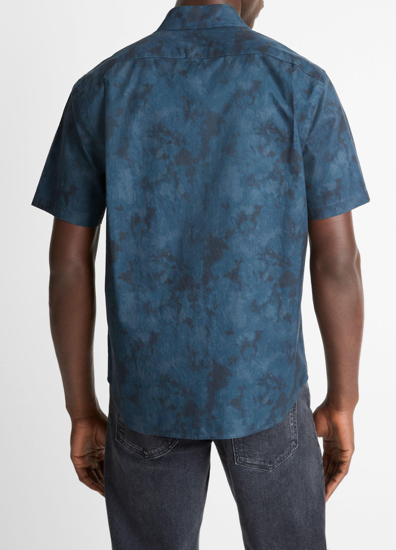 Vince Dyed Camouflage Cotton Short-Sleeve Button-Front Shirt outlook