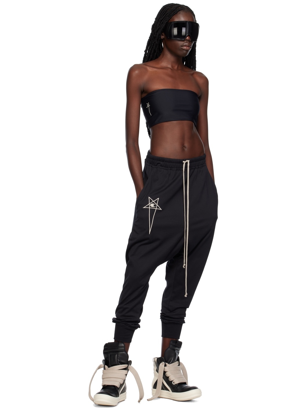 【Rick Owens × Champion】 BRA Rick Owens Black Champion Edition Bandeau Bra Rick Owens