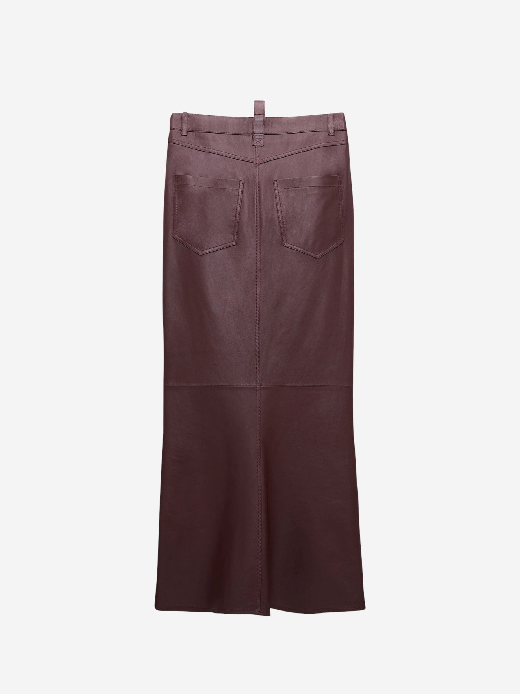 MAXI LEATHER SKIRT - 8