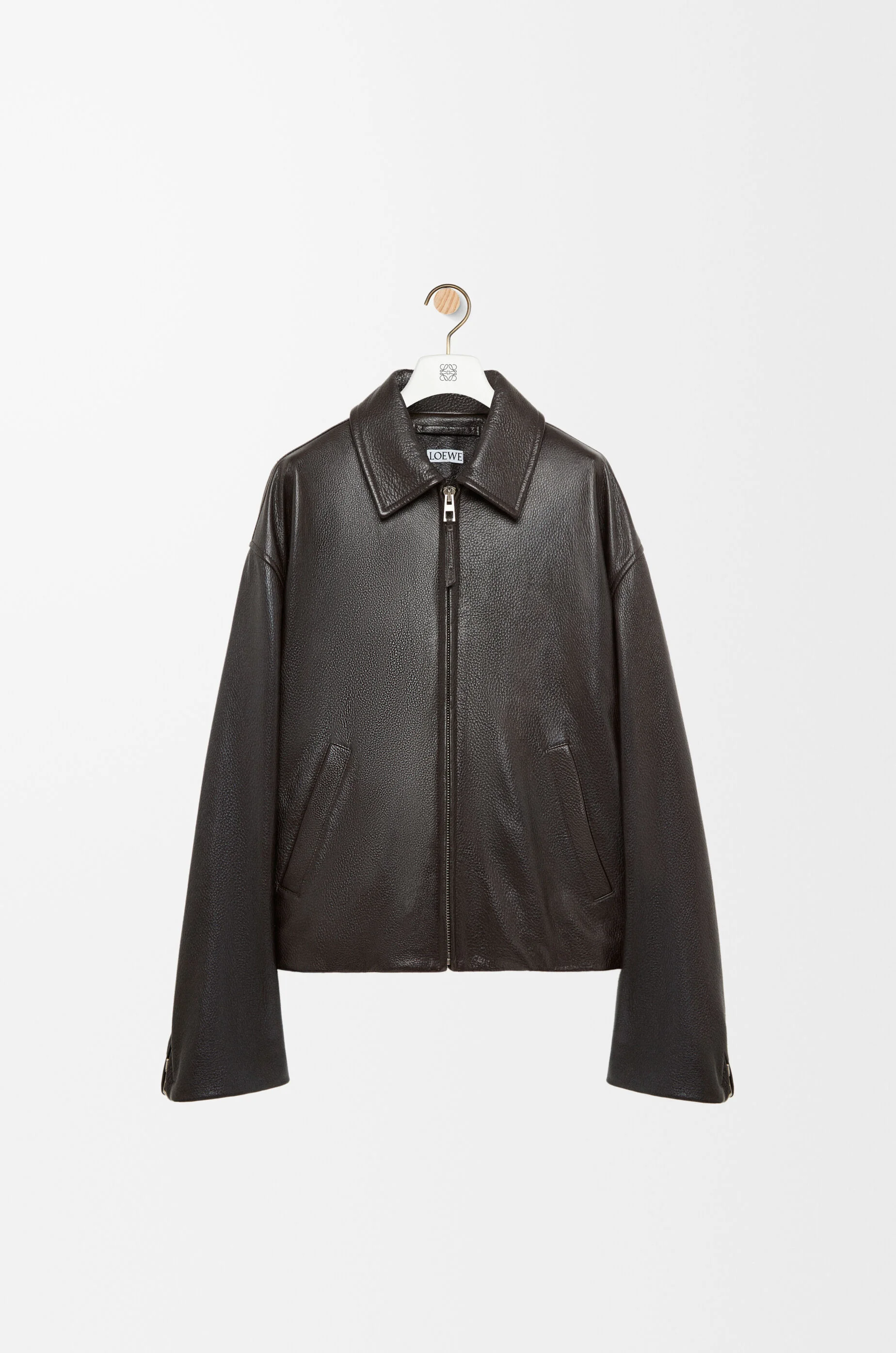 Zip-up jacket in deerskin - 1