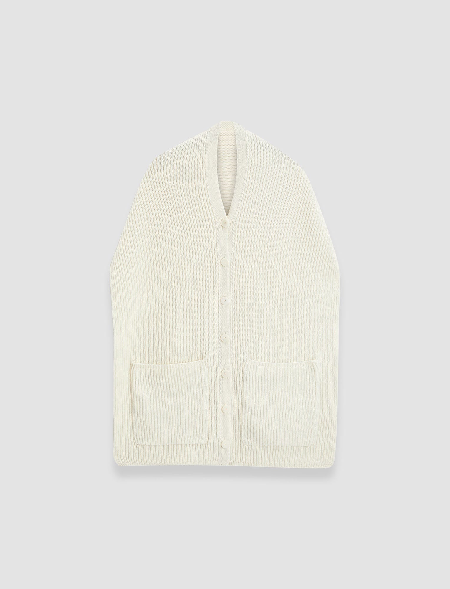 Light Cardigan Stitch Button Scarf - 1