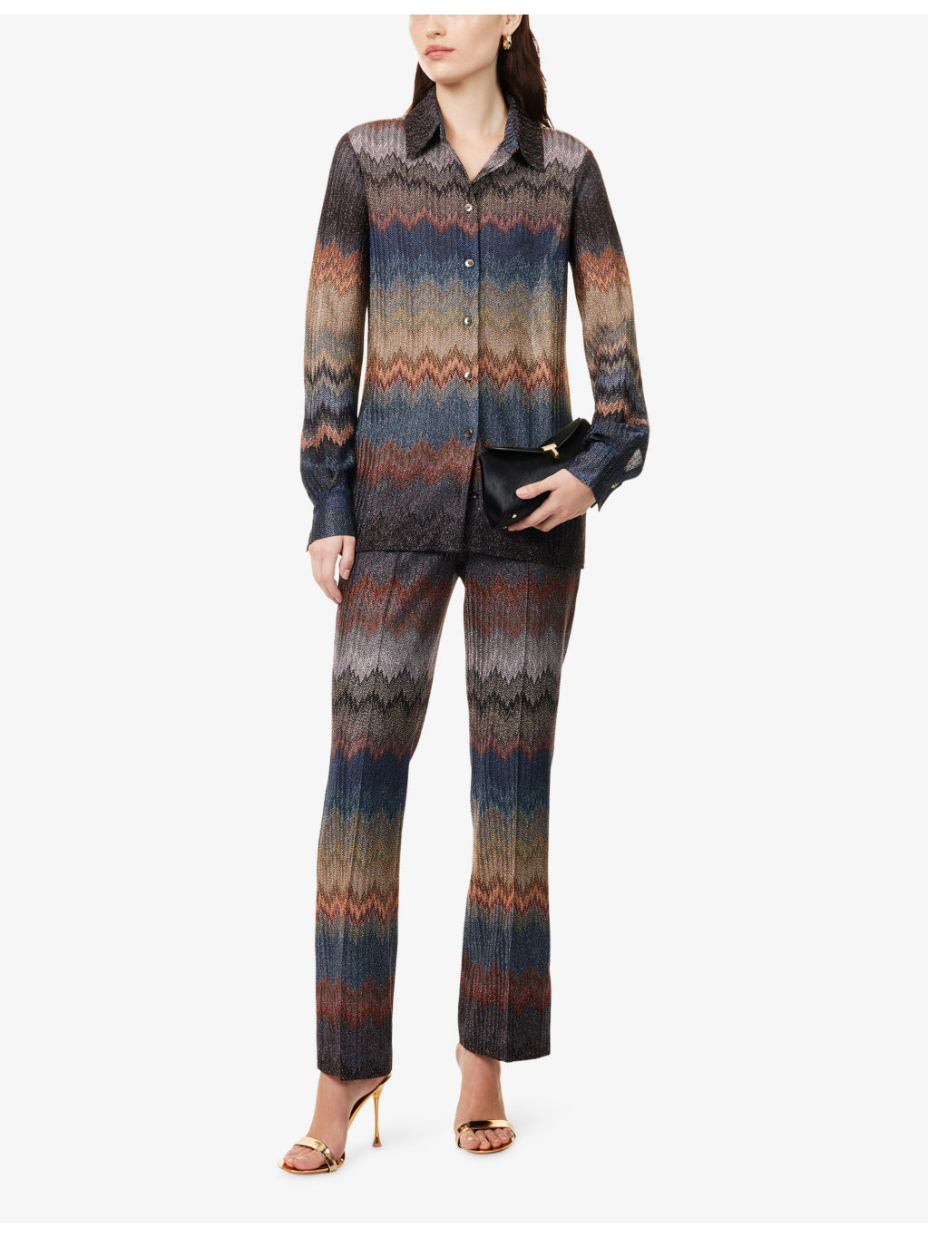 Chevron Long-Sleeves Woven Shirt - 2