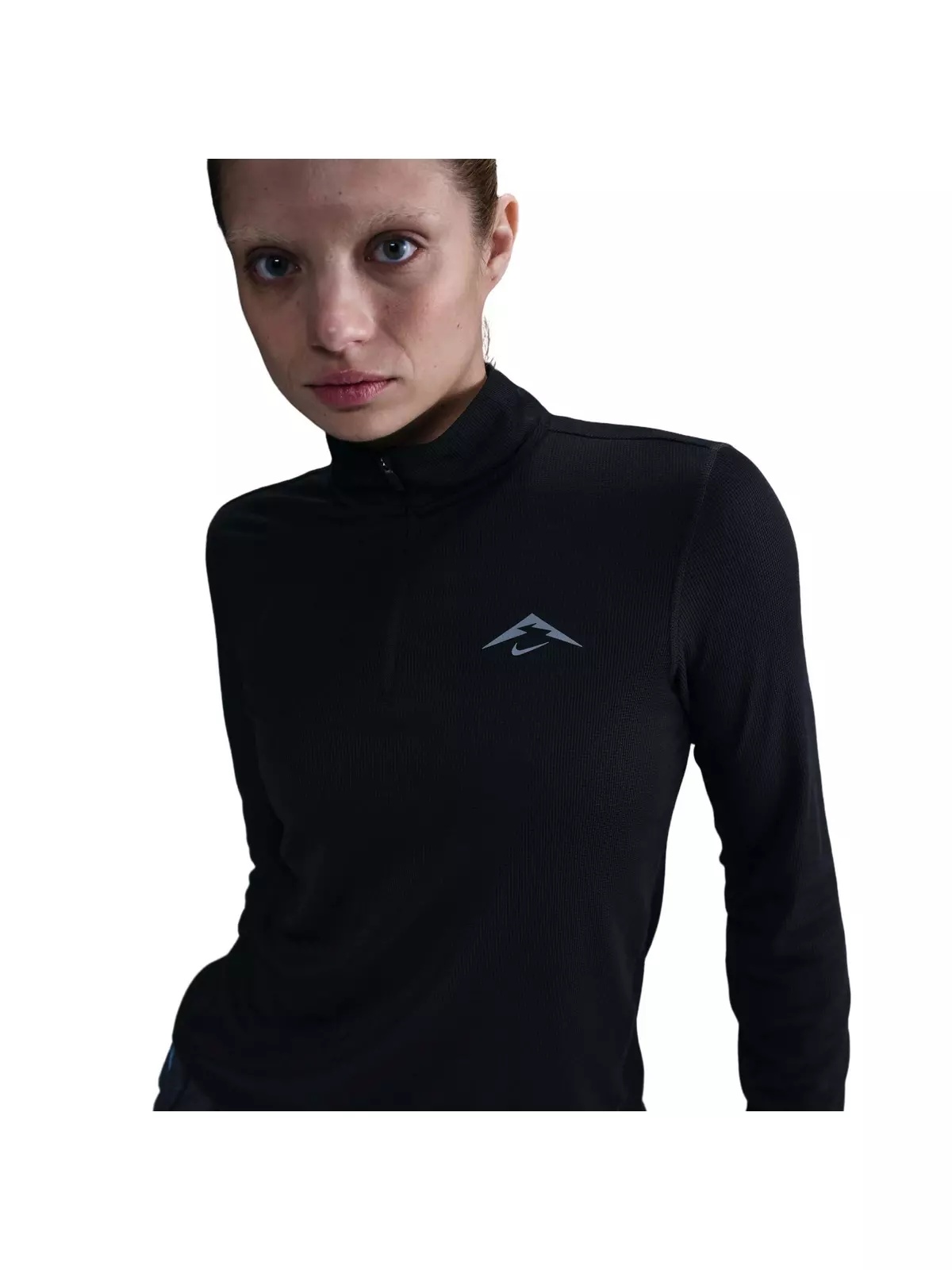 Women's Trail Dri-FIT 1/4-Zip Running Mid-Layer Top -Black - 3