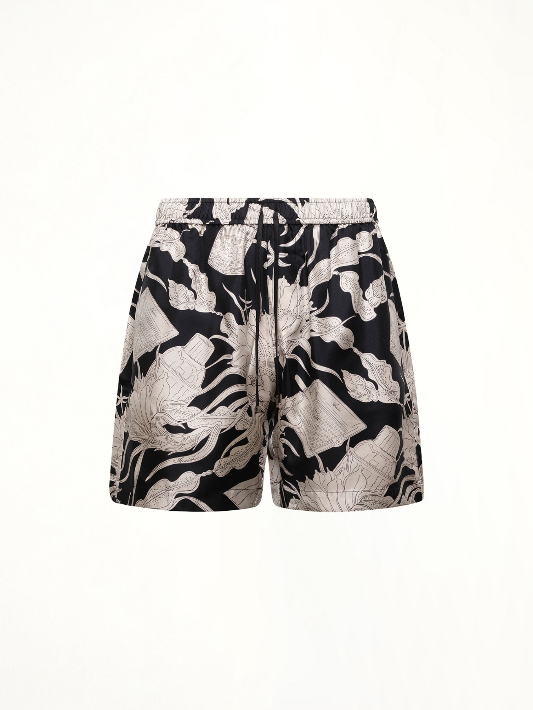 Floral Short in Black - 2
