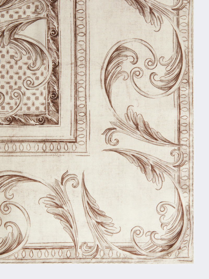 Max Mara Printed silk pocket square - WHITE outlook