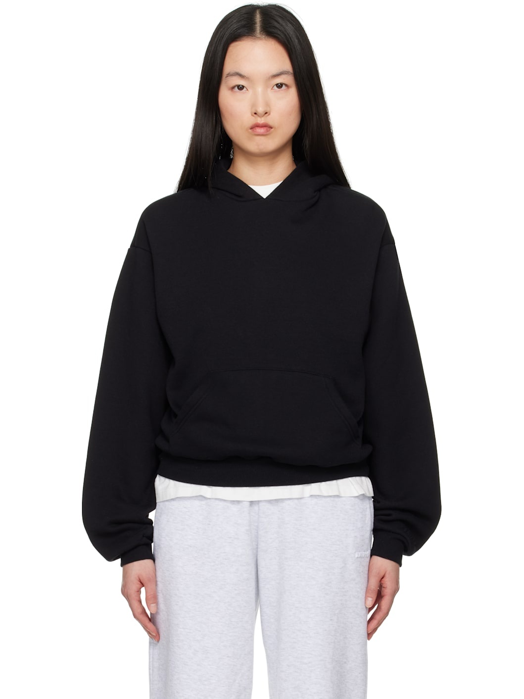 Black Cotton Fleece Classic Hoodie - 1