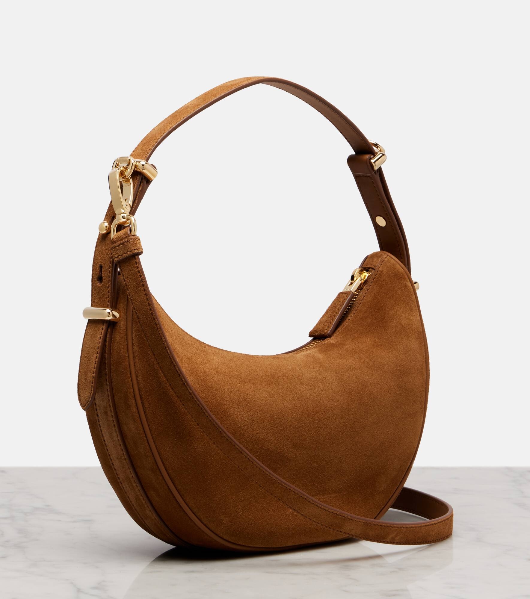 Prada Arqué suede shoulder bag - 4