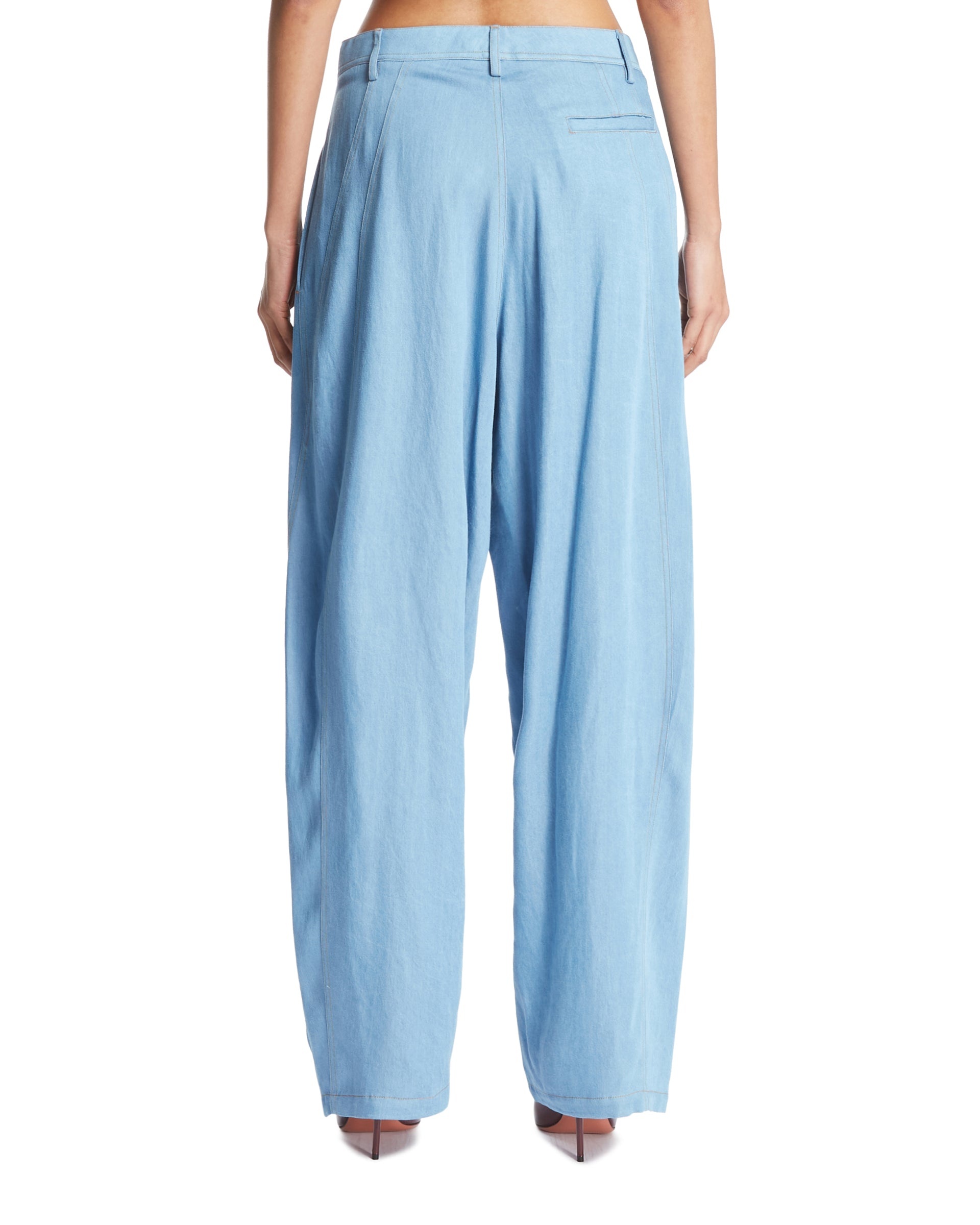 Light Blue Phebe Relaxed Fit Pants - 3