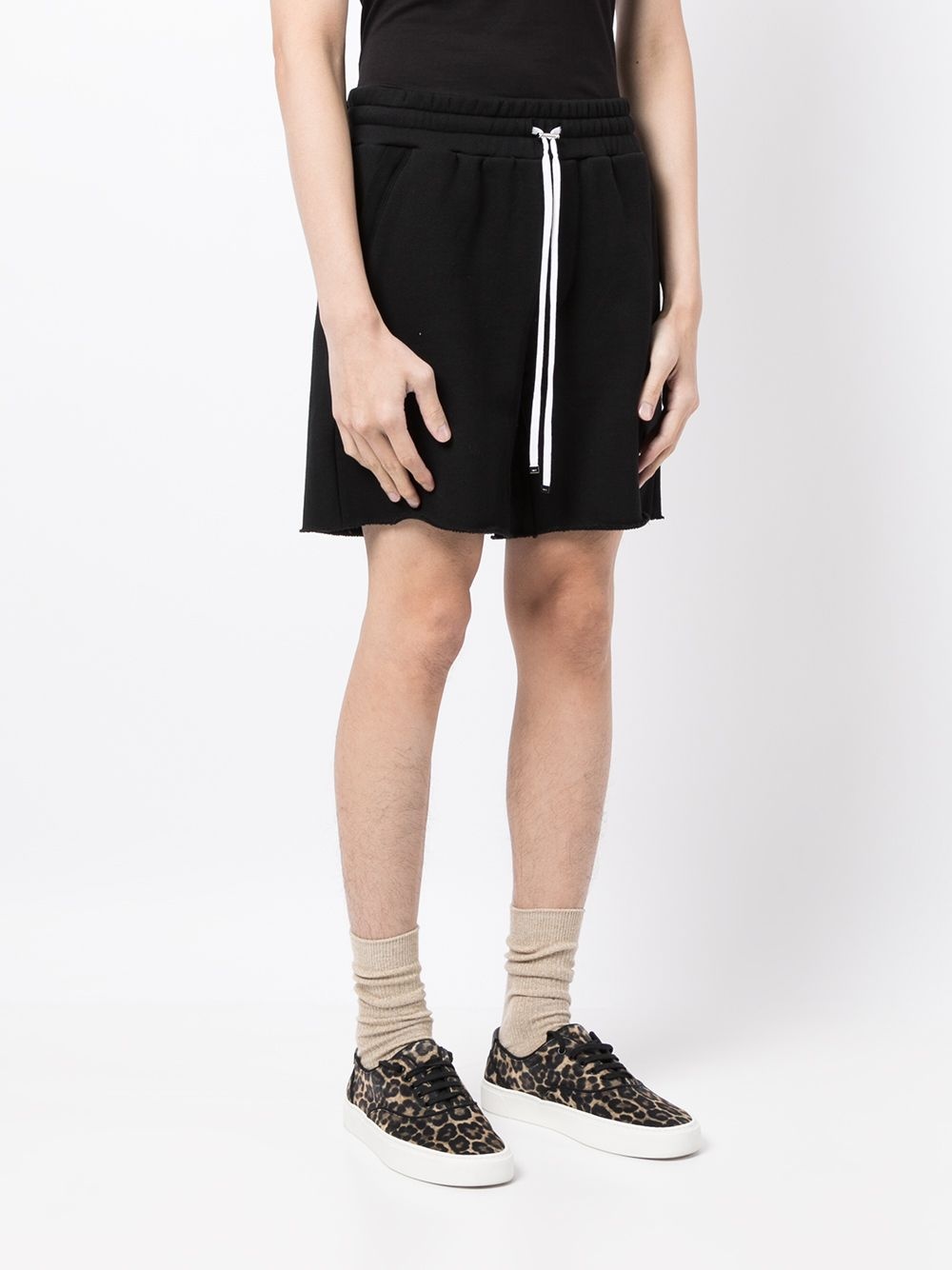 drawstring track shorts - 3