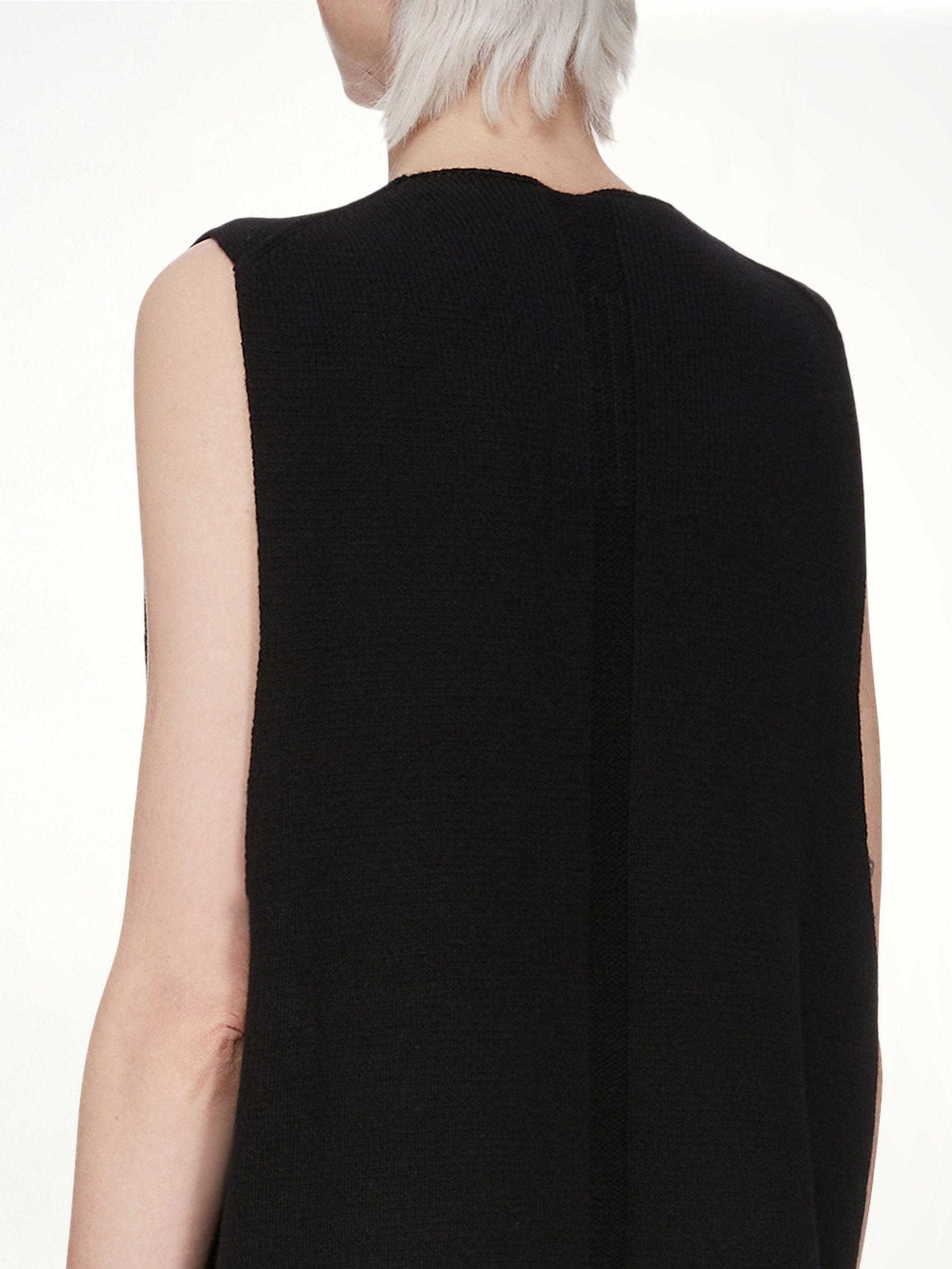 V Tank Sweater in Black - 6
